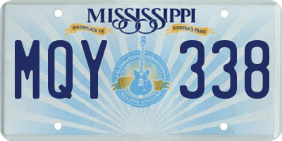 MS license plate MQY338