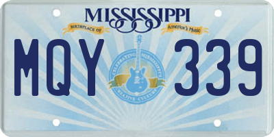 MS license plate MQY339