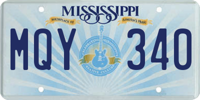 MS license plate MQY340