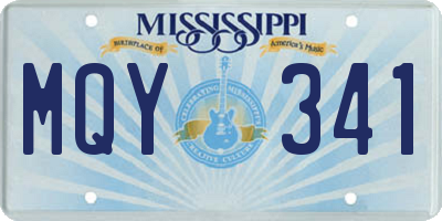 MS license plate MQY341