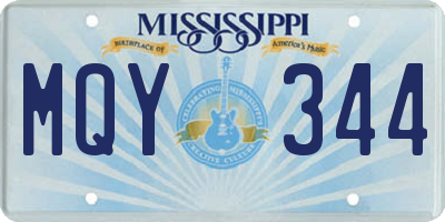 MS license plate MQY344