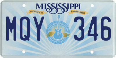 MS license plate MQY346