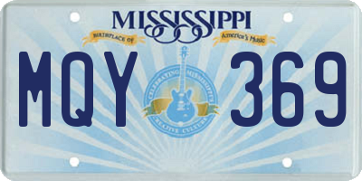 MS license plate MQY369