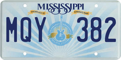 MS license plate MQY382