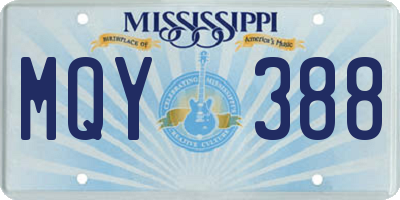 MS license plate MQY388