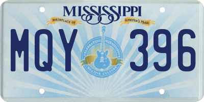MS license plate MQY396