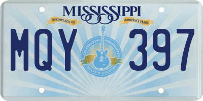 MS license plate MQY397