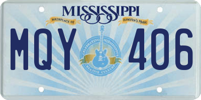 MS license plate MQY406