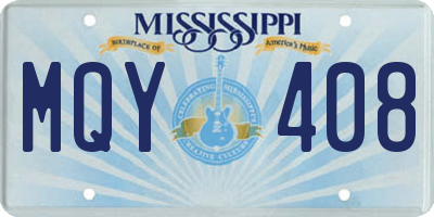 MS license plate MQY408