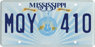 MS license plate MQY410