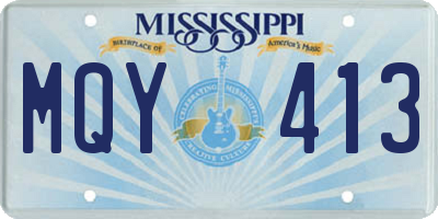 MS license plate MQY413