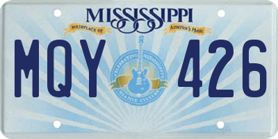 MS license plate MQY426
