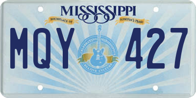 MS license plate MQY427