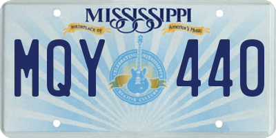 MS license plate MQY440