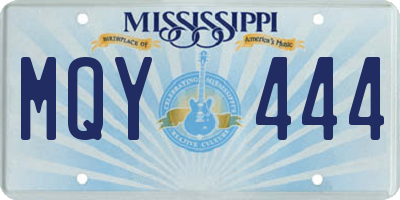 MS license plate MQY444