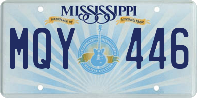 MS license plate MQY446