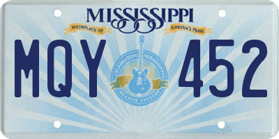 MS license plate MQY452