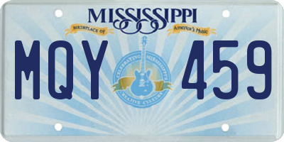 MS license plate MQY459
