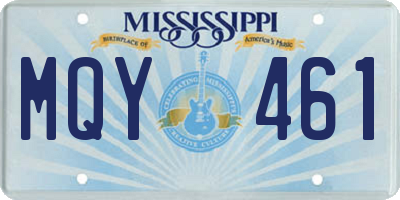 MS license plate MQY461