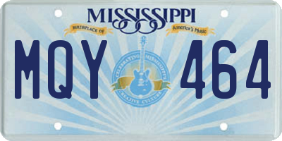 MS license plate MQY464