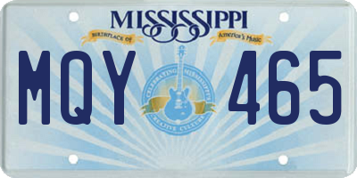 MS license plate MQY465