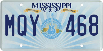 MS license plate MQY468