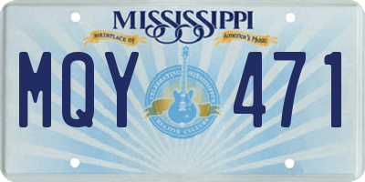 MS license plate MQY471