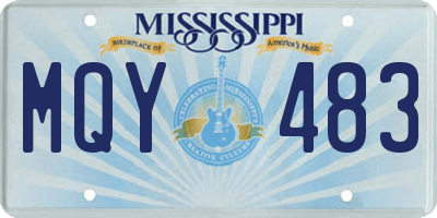 MS license plate MQY483