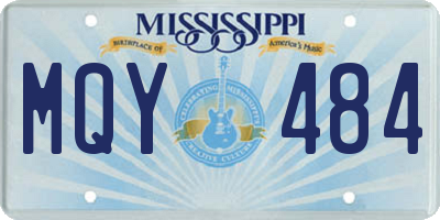 MS license plate MQY484
