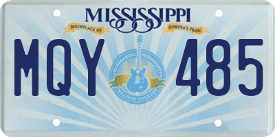 MS license plate MQY485