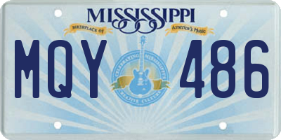 MS license plate MQY486