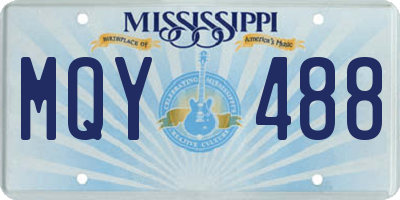 MS license plate MQY488