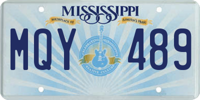 MS license plate MQY489