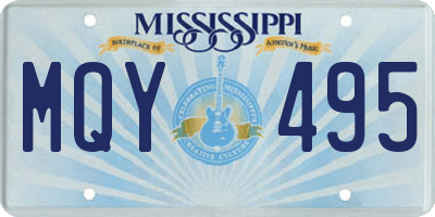 MS license plate MQY495