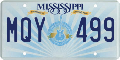 MS license plate MQY499