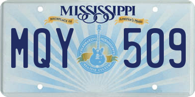 MS license plate MQY509