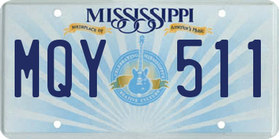 MS license plate MQY511