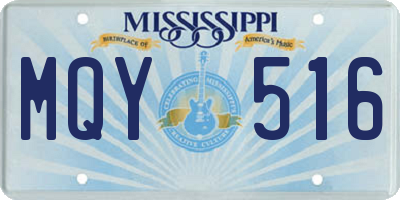 MS license plate MQY516
