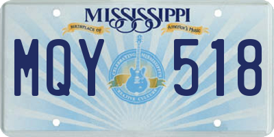 MS license plate MQY518