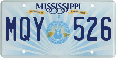 MS license plate MQY526