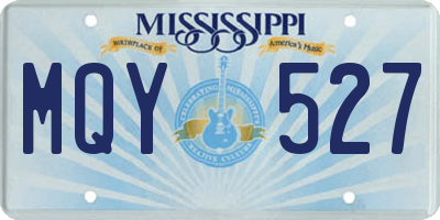 MS license plate MQY527