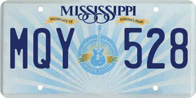 MS license plate MQY528