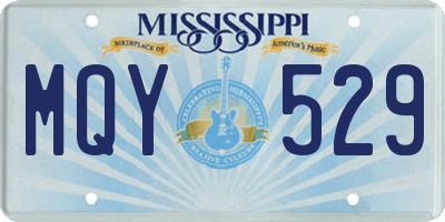 MS license plate MQY529