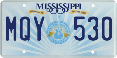 MS license plate MQY530
