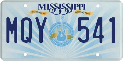 MS license plate MQY541