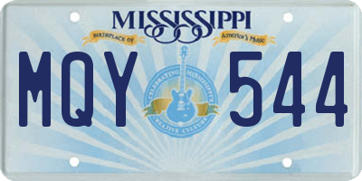 MS license plate MQY544