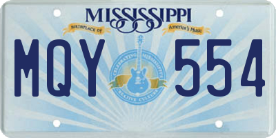 MS license plate MQY554