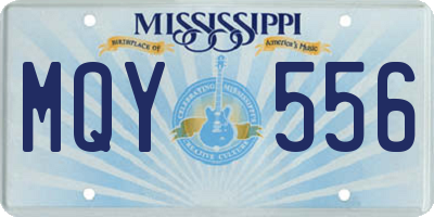 MS license plate MQY556