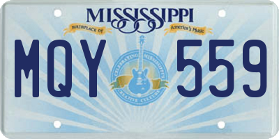 MS license plate MQY559