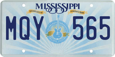 MS license plate MQY565